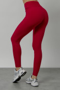 Оптом Легинсы для фитнеса женские красного цвета 1005Kr в Саратове, фото 9
