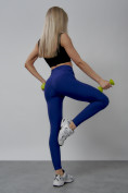 Оптом Легинсы для фитнеса женские синего цвета 1005S в Сочи, фото 15