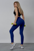 Оптом Легинсы для фитнеса женские синего цвета 1005S в Омске, фото 16