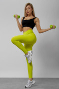 Оптом Легинсы для фитнеса женские салатового цвета 1005Sl в Уфе, фото 12