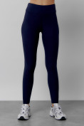 Оптом Легинсы для фитнеса женские темно-синего цвета 1005TS в Астане, фото 4