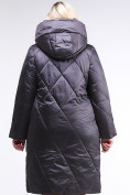 Оптом Куртка зимняя женская стеганная темно-серого цвета 105-917_58TC в Сочи, фото 4