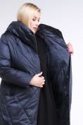 Оптом Куртка зимняя женская стеганная темно-синего цвета 105-917_84TS в Сочи, фото 7