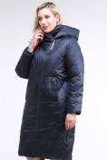 Оптом Куртка зимняя женская стеганная темно-синего цвета 105-917_84TS в Воронеже, фото 3
