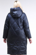 Оптом Куртка зимняя женская стеганная темно-синего цвета 105-917_84TS, фото 4