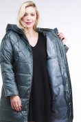 Оптом Куртка зимняя женская стеганная темно-зеленого цвета 105-918_16TZ в Екатеринбурге, фото 2