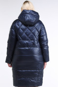 Оптом Куртка зимняя женская стеганная темно-синего цвета 105-918_23TS в Казани, фото 4