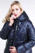 Оптом Куртка зимняя женская стеганная темно-синего цвета 105-918_23TS в Екатеринбурге, фото 7