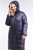 Оптом Куртка зимняя женская стеганная темно-фиолетового цвета 105-918_24TF в  Красноярске, фото 4