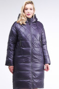 Оптом Куртка зимняя женская стеганная темно-фиолетового цвета 105-918_24TF в Перми, фото 2