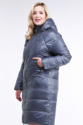 Оптом Куртка зимняя женская стеганная темно-серого цвета 105-918_25TC, фото 3