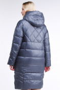 Оптом Куртка зимняя женская стеганная темно-серого цвета 105-918_25TC в Сочи, фото 5