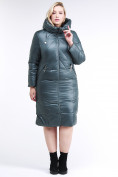 Оптом Куртка зимняя женская классическая  темно-зеленый цвета 108-915_16TZ в Перми
