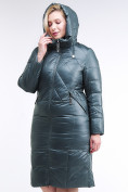Оптом Куртка зимняя женская классическая  темно-зеленый цвета 108-915_16TZ, фото 5