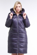 Оптом Куртка зимняя женская классическая  темно-фиолетовый цвета 108-915_24TF в Новосибирске, фото 2