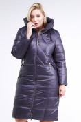 Оптом Куртка зимняя женская классическая  темно-фиолетовый цвета 108-915_24TF в Перми, фото 3