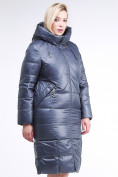 Оптом Куртка зимняя женская классическая темно-серого цвета 108-915_25TC в Перми, фото 3