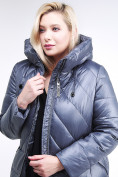 Оптом Куртка зимняя женская классическая темно-серого цвета 108-915_25TC, фото 7