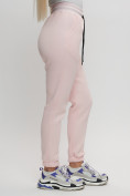 Оптом Джоггеры женские на флисе зимние светло-розового цвета 1097Sz, фото 6
