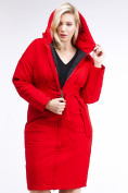 Оптом Куртка зимняя женская классическая красного цвета 110-905_4Kr в Перми, фото 4