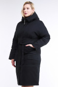 Оптом Куртка зимняя женская классическая черного цвета 110-905_701Ch в Омске, фото 3