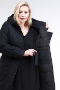 Оптом Куртка зимняя женская классическая черного цвета 110-905_701Ch в Санкт-Петербурге, фото 7
