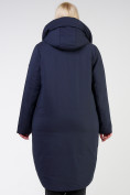 Оптом Куртка зимняя женская классическая темно-синего цвета 118-932_15TS в Сочи, фото 5