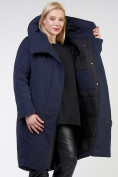 Оптом Куртка зимняя женская классическая темно-синего цвета 118-932_15TS в Перми, фото 9