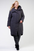 Оптом Куртка зимняя женская классическая темно-серого цвета 118-932_18TC в Санкт-Петербурге