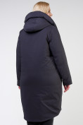 Оптом Куртка зимняя женская классическая темно-серого цвета 118-932_18TC, фото 4