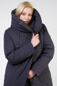 Оптом Куртка зимняя женская классическая темно-серого цвета 118-932_18TC, фото 7