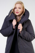 Оптом Куртка зимняя женская классическая темно-серого цвета 118-932_18TC, фото 8