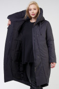 Оптом Куртка зимняя женская классическая темно-серого цвета 118-932_18TC в Перми, фото 9