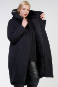 Оптом Куртка зимняя женская классическая черного цвета 118-932_701Ch в Казани, фото 11