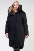 Оптом Куртка зимняя женская классическая черного цвета 118-932_701Ch в Санкт-Петербурге, фото 3