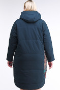 Оптом Куртка зимняя женская классическая БАТАЛ темно-зеленого цвета 112-901_14TZ, фото 4