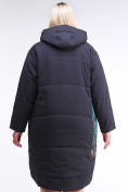 Оптом Куртка зимняя женская классическая БАТАЛ темно-серого цвета 112-901_18TC, фото 4