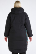Оптом Куртка зимняя женская классическая БАТАЛ черного цвета 112-901_701Ch в Перми, фото 6