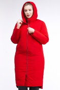 Оптом Куртка зимняя женская удлиненная красного цвета 112-919_7Kr, фото 6
