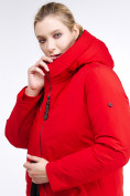 Оптом Куртка зимняя женская удлиненная красного цвета 112-919_7Kr в Волгоградке, фото 8