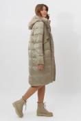 Оптом Пальто утепленное женское зимние бежевого цвета 11201B в Екатеринбурге, фото 6