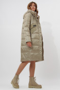 Оптом Пальто утепленное женское зимние бежевого цвета 11201B в Екатеринбурге, фото 11