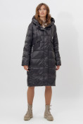 Оптом Пальто утепленное женское зимние черного цвета 11201Ch в Екатеринбурге