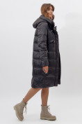 Оптом Пальто утепленное женское зимние черного цвета 11201Ch в Екатеринбурге, фото 11