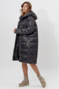 Оптом Пальто утепленное женское зимние черного цвета 11201Ch в Екатеринбурге, фото 10