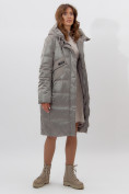 Оптом Пальто утепленное женское зимние светло-серого цвета 11201SS в Екатеринбурге, фото 5