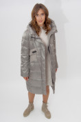 Оптом Пальто утепленное женское зимние светло-серого цвета 11201SS в Екатеринбурге, фото 13