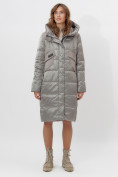 Оптом Пальто утепленное женское зимние светло-серого цвета 11201SS в Екатеринбурге
