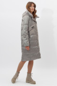 Оптом Пальто утепленное женское зимние светло-серого цвета 11201SS в Екатеринбурге, фото 3