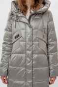 Оптом Пальто утепленное женское зимние светло-серого цвета 11201SS в Екатеринбурге, фото 17